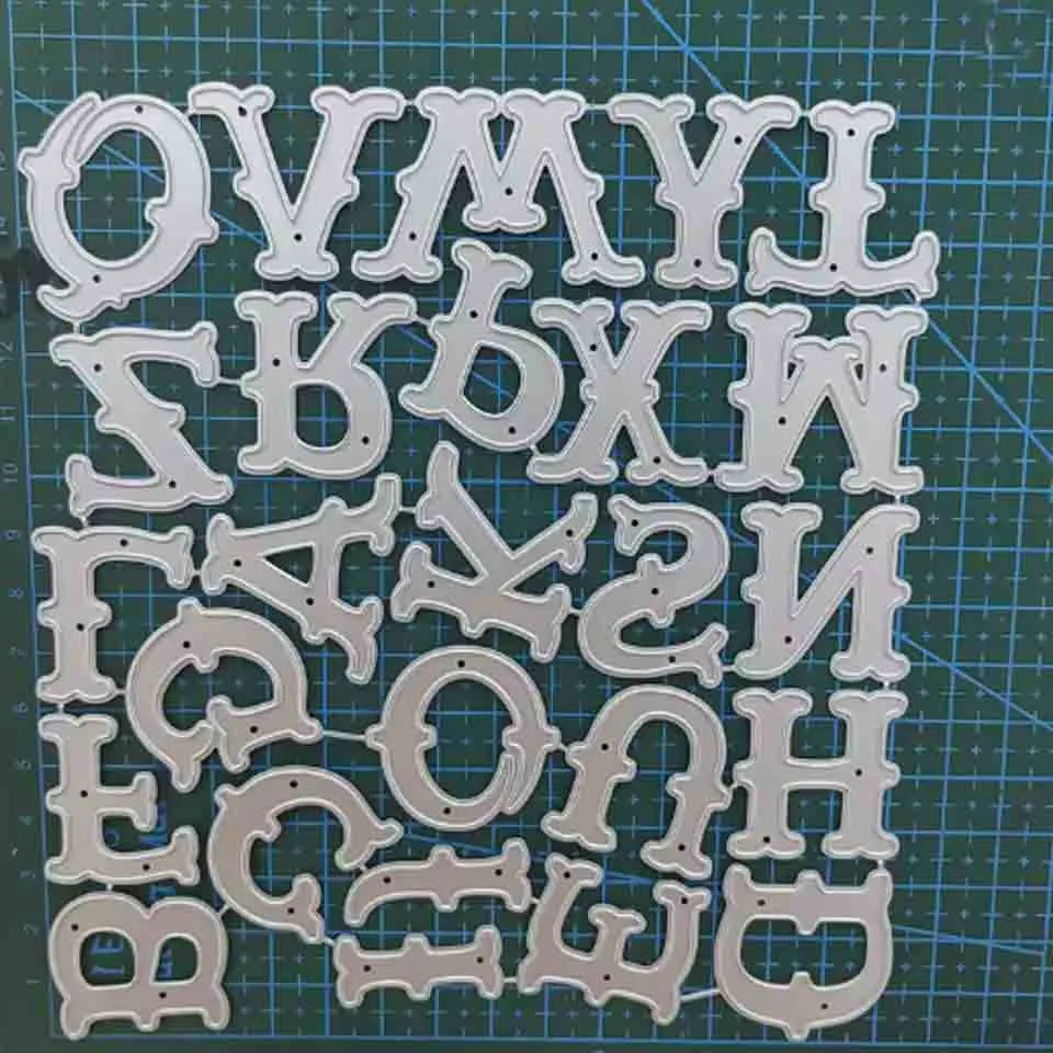 Troqueles de Metal con Letras del Alfabeto para Scrapbooking y Fabricación de Tarjetas